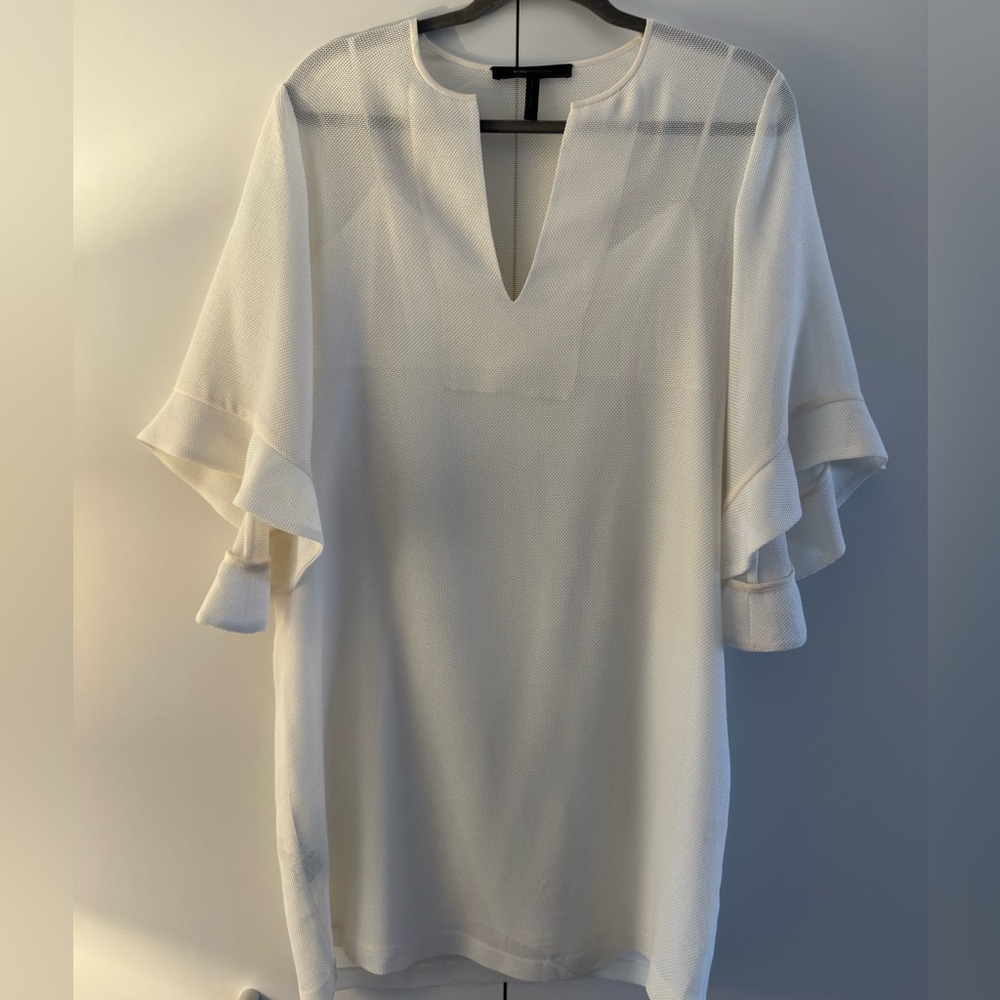 BCBG White Dress with Slip - worn once!